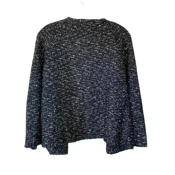 Anne Klein Tweed Blazer Jacket Medium Sequins Black Snap Button Front Careerwear - Picture 2 of 12